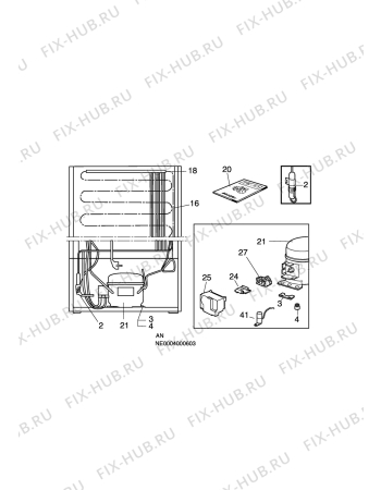 Взрыв-схема холодильника Aeg A2643-6GS - Схема узла C10 Cold, users manual